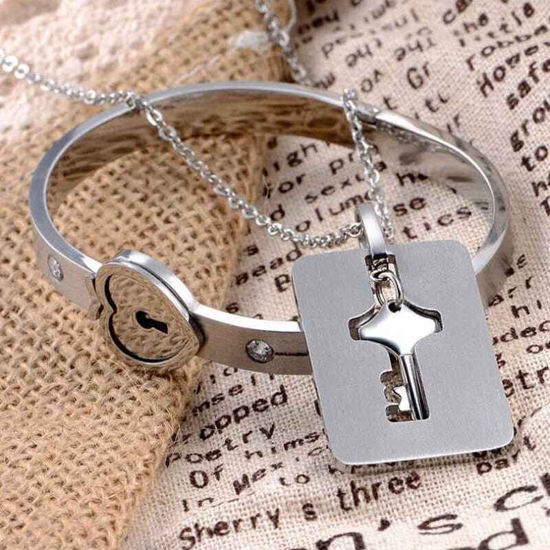 PULSERA + COLLAR CON LLAVE DE TU CORAZON 💖✨🗝️